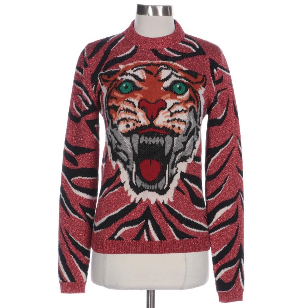 Authentic Gucci metallic knit sweater